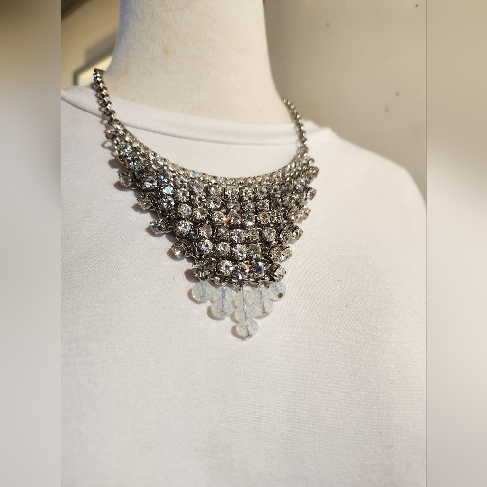 Rhinestone Necklace with Earrings Set - Picture 3 of 17